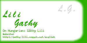 lili gathy business card